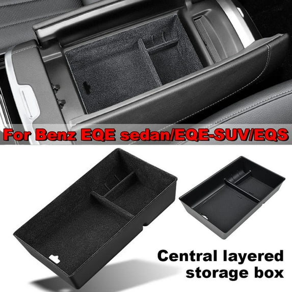 QHUDLV For EQE EQS Car Center Console Organizer Tray Armrest Box C6U6 Storage