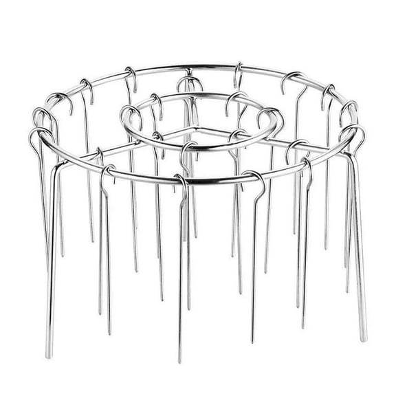 QHUDLV Fryer Kebab Rack with 12pcs Skewers,Stainless Steel Vertical Skewer, Fryer Standing Barbecue Rack,Multifunctional Vertical Skewer Stands for Meat skewers, Chicken Legs,Barbecues Oven