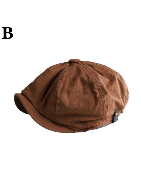 GXFCAI British Newsboy Men Cotton Ascot Dad Khaki Male Spring Octagonal Autumn Brand Vintage 2023 New Flat