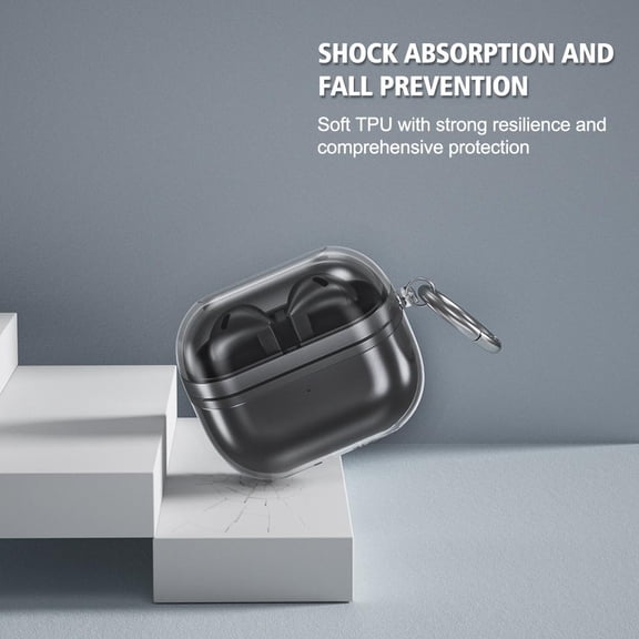 QHUDLV Galaxy Buds 3/3 Pro Case,Clear Shockproof Cover,Full Protective Shell