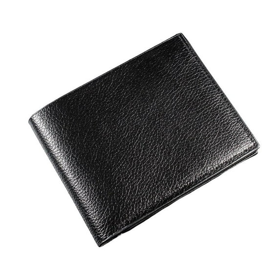 QHUDLV Genuine Leather Wallet – Men’s Short Cowhide – Black Clutch