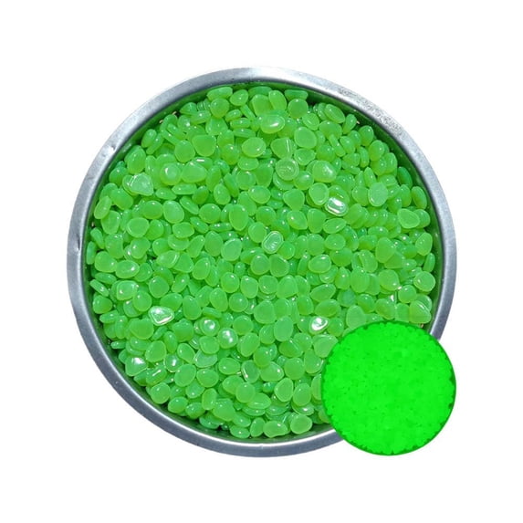 QHUDLV Glow in Dark Garden Pebbles 50pcs,Terrace Lawn Aquarium Luminous Stones