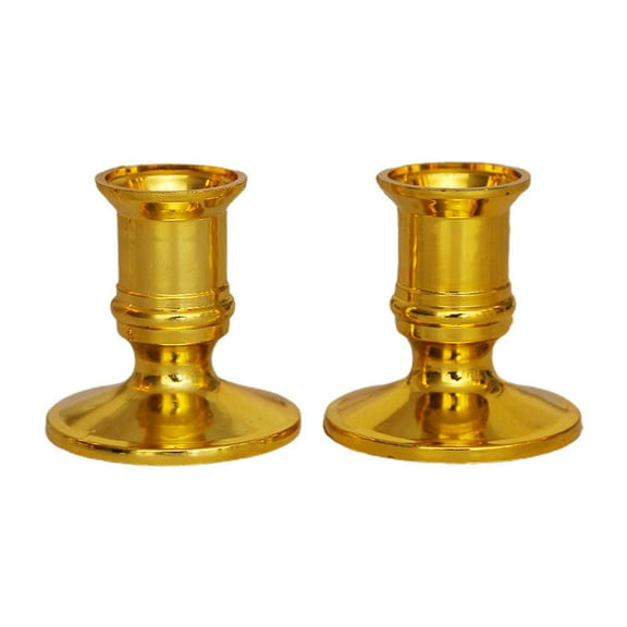 QHUDLV Gold Candle Holder,2PCS Pillar Base,Christmas Party Decor