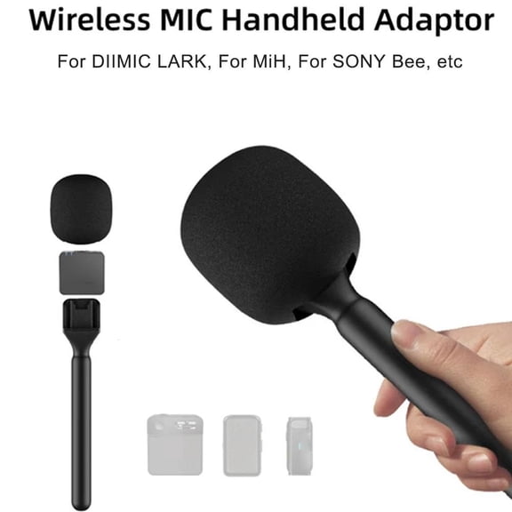 QHUDLV Handheld Wireless Microphone,Interview Stick Mic,Portable Live Audio