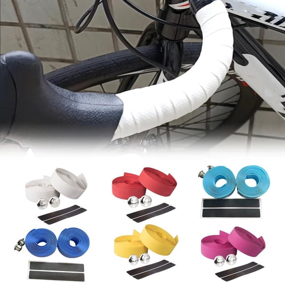 QHUDLV Handle Bar Tape Road Bike Drop Bar Tapes For Fixie Camouflage Plug Bar with
