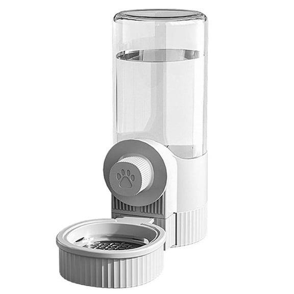 QHUDLV Hanging Cage Automatic Food Water Dispenser, 1.2L Self-Feeding Feeder and 0.52L Waterer Set, Feeding Station Crate Feeder Dish for Puppy Cats Ferret Bunny Guinea Pig Small Pets