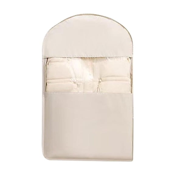 QHUDLV Hanging Garment Bag, Space Saving Self Compression Zipper, Dustproof Closet Storage