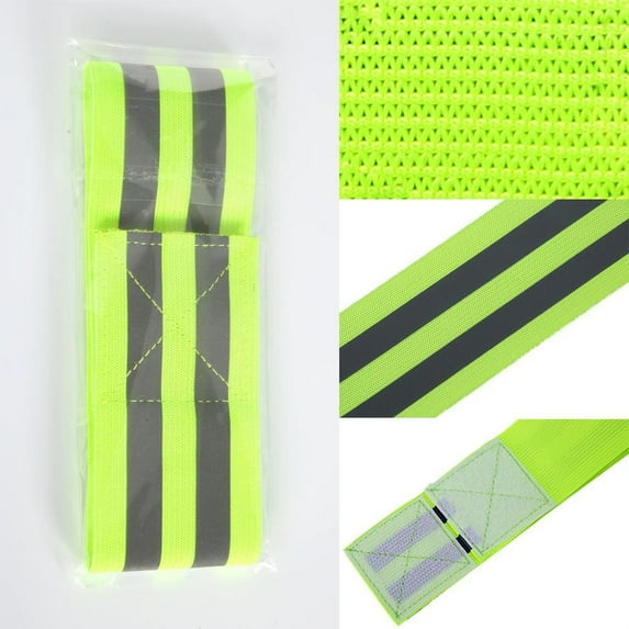 QHUDLV High Visibility Reflective Bands For Wrist Arm Ankle Leg Reflect Straps For Night Cycling Reflector Walking Running strap