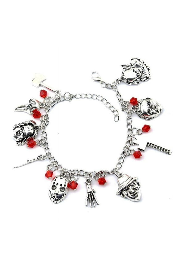 Horror Movie Charm Bracelet,Creepy Fashion for Halloween Gifts