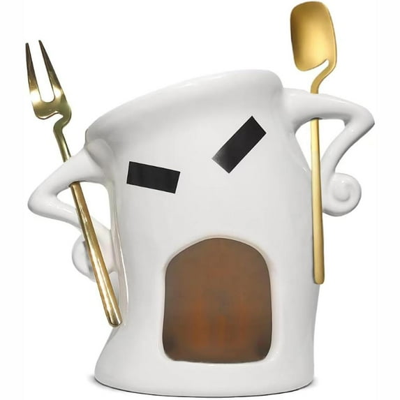 QHUDLV Hot Ceramic Chocolate Chafing Dish Cup With Fork Candle Pot Melting Mug Mini Cup Parties For Fondue For Small Pot Lovers Hot