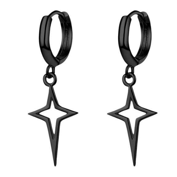 QHUDLV Hoop Huggie Earrings Star Cross Dangle Drop Womens Gift Jewelry Fashion Q5