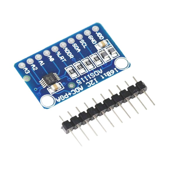 QHUDLV I2C ADS1115 ADS1015 Module ADC 4 Channel with Pro Gain Amplifier B1X0 7W3Q IJK
