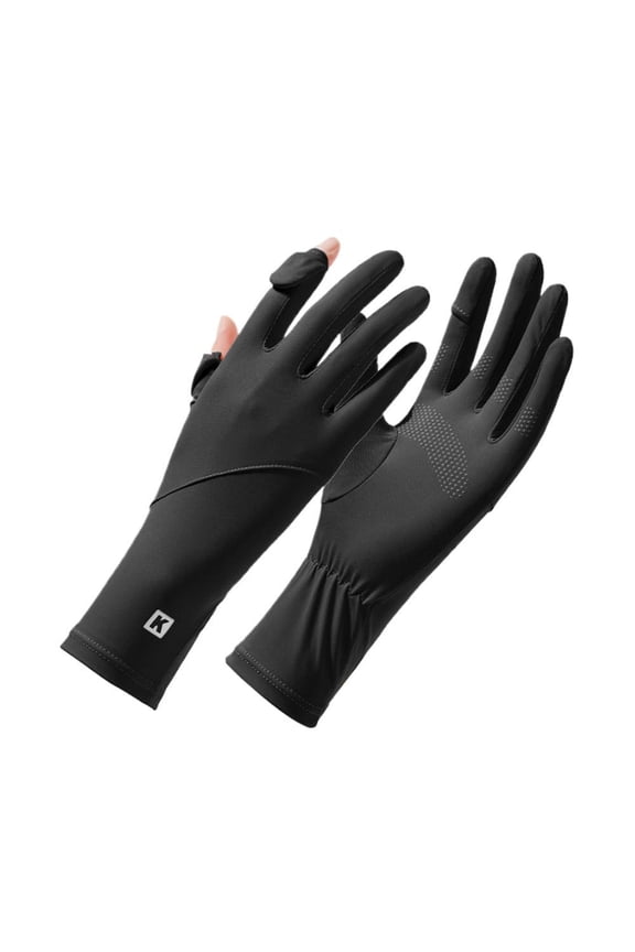 Ice Silk Sunscreen Gloves – Women’s UV Protection – Breathable Anti‑Slip Design