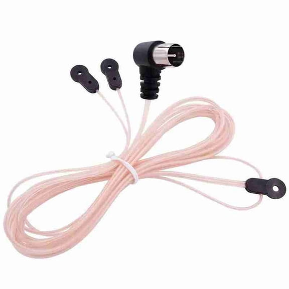 QHUDLV Indoor Radio Antenna 75 Ohm F Type Male Plug, Antenna for Stereo Receiver - Coaxial Cable Wire Antenna for Home Radio Stereo Receiver