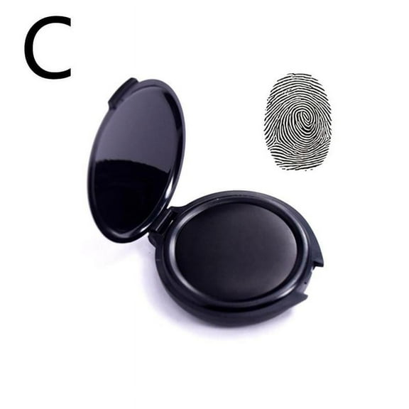 QHUDLV Ink Pad Stamp,Fingerprint Security Portable