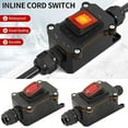 thumbnail image 1 of QHUDLV Inline Power Cord Marine Rocker Switch On Waterproof Off.UK STOCK, 1 of 9