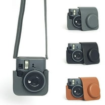 QHUDLV Instax Mini 41 Camera Case,PU Leather Carrying Bag,Protective Instant Camera Cover