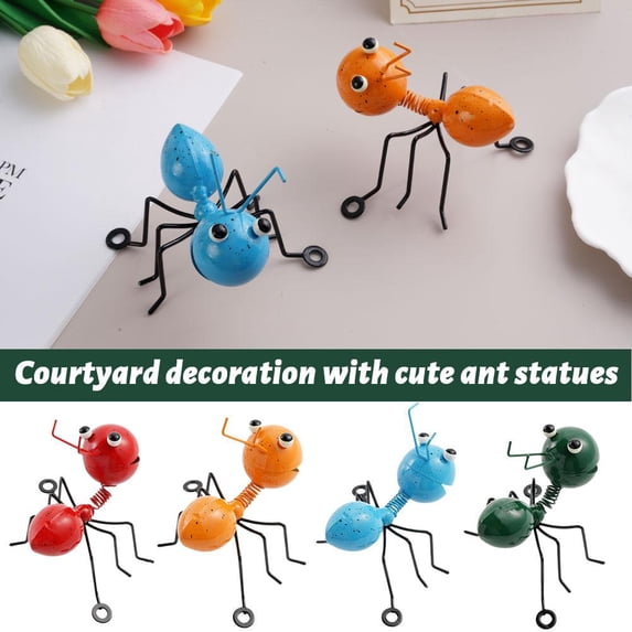 QHUDLV Iron Ant Statue Garden Decor Figure Stand Ant For Outdoor Yard Lawn Sculpture Desktop Decoration D3V7 Decor Ant