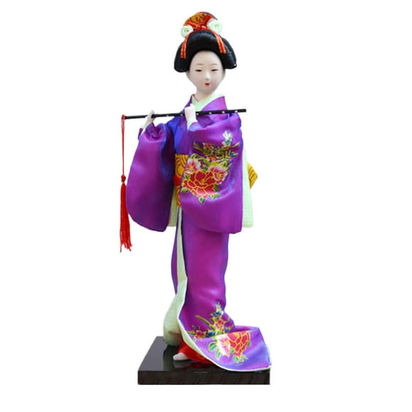 QHUDLV Japanese Kimono Doll,Mini Figurine,Office Desk Art