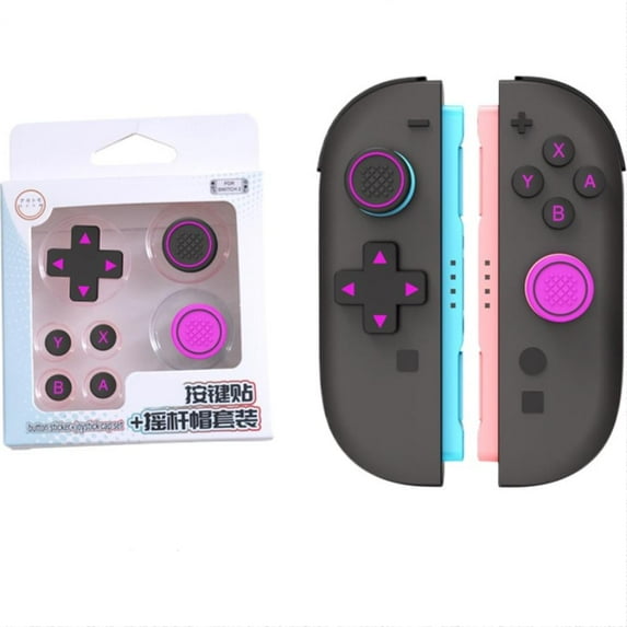 QHUDLV Joystick * Button Sticker Set for Switch 2, Soft & Comfortable Silicone Button Caps Silicone Colored Button Stickers, Multiple Color Schemes, Smooth Control