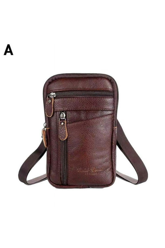KRONDO Mens Leather Handbag Bag Small Crossbody Shoulder Bags Phone Wallet Satchel Pocket Camping Casual Daypack