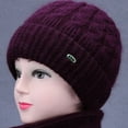thumbnail image 1 of QHUDLV Knitted Woolen Hats for Middle-aged and Elderly People Winter Warm for Wome GX, 1 of 9