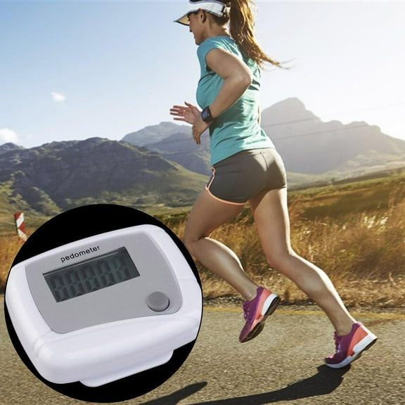 QHUDLV LCD Digital Step Pedometer Walking Calorie Counter Clip Distance Belt UKS