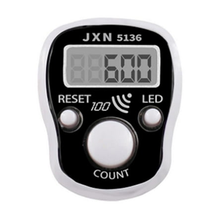 QHUDLV LED Digital Row Counter, 5 Digit Display Counter Clicker, Handheld Click Counter, 1.06 1.37inch Compact Finger Tally Clicker, Electronic Finger Counter Hand Tally Counter with
