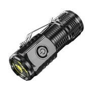 QHUDLV LIUZHIPENG 2 Pack Three-Eyed Mini Flashlight, Rechargeable High Lumens -Bright LED Flash Light, 5 Modes Portable Waterproof Strong Light Flashlight