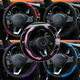 thumbnail image 1 of QHUDLV Leather Car Steering Wheel Cover,Anti-Slip 38CM/15inch Accessories for Smooth Driving, 1 of 9