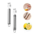 thumbnail image 1 of QHUDLV Lemon Grater Zester Steel Lemon Grater Zester Steel Orange Citrus with Hanging Tool Peeler Loop,Fruit Or, 1 of 9