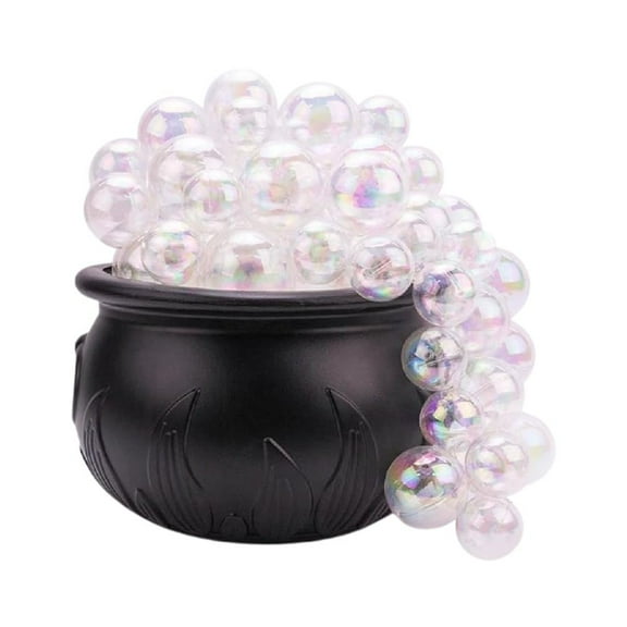 QHUDLV Light up Bubble Cauldron Set, Glowing Witchs Cauldron Set, Easy Light-Up DI With Cauldron Clear Ornaments, Bubbling