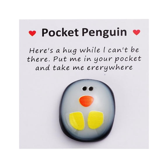 QHUDLV A Little Pocket Penguin Hug,pocket Penguin Hug With Message Card,mini Cute Pocket Penguin Hug Animal Decoration Stress Relief Toy Valentines Gift for Birthday Party Family