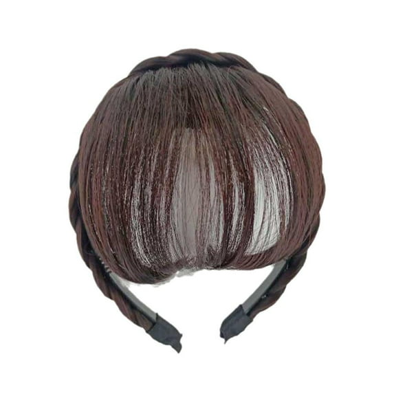 QHUDLV Long Wavy Black Brown Wig,Natural Synthetic Hair,Comfortable Fashion Accessory