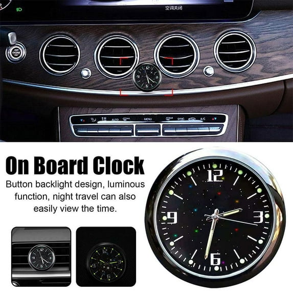 QHUDLV Luminous Quartz Car Clock,Digital Dashboard Watch,Vehicle Interior Accessory