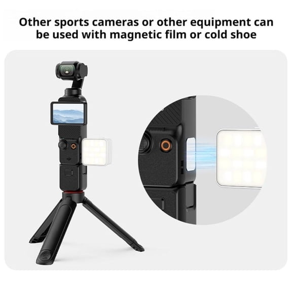 QHUDLV Magnetic Mini Fill Light,For Osmo Pocket 3,ClipOn LED Accessory