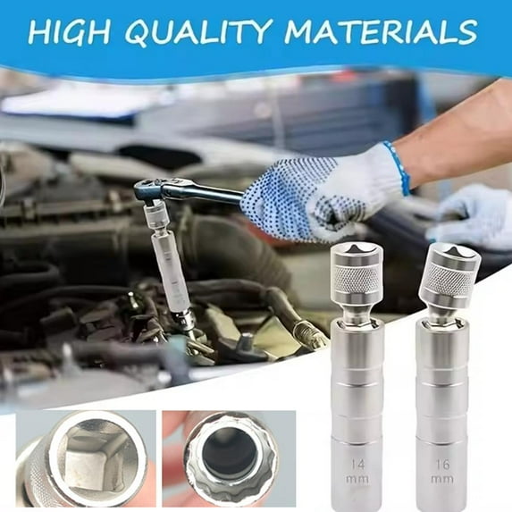 QHUDLV Magnetic Spark Plug Socket,14 mm & 16 mm,Quick Removal Tool
