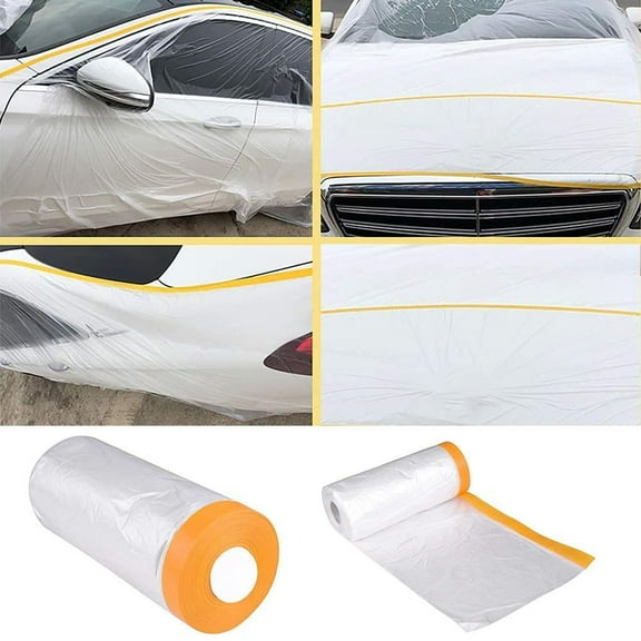 QHUDLV Masking Plastic Sheet,Car Paint Protective Cover