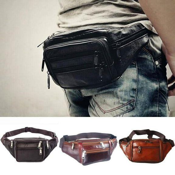 QHUDLV Men Waist Bag Pack Purse Casual Large Phone Belt Pouch High On Leather Travel Genuine Carry K8H9 Hip Fanny Quality Fashion