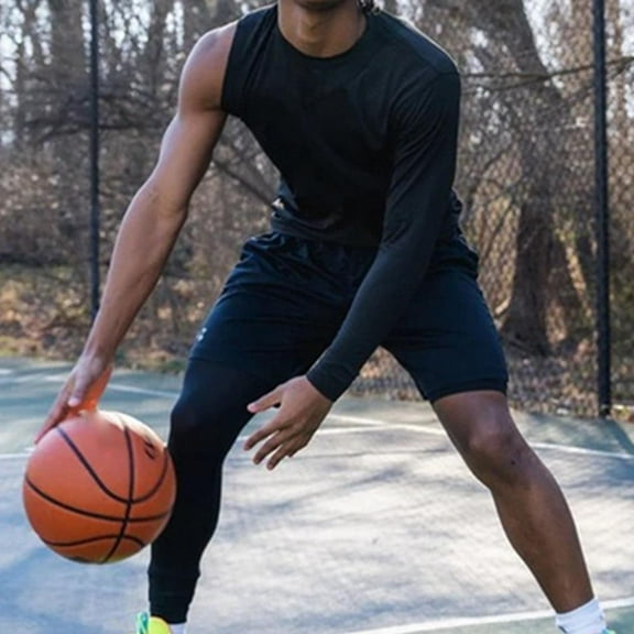 QHUDLV Mens Athletic Single Sleeve One Arm Compression Shirt Tight New N8 Sports K3