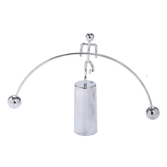 QHUDLV Metal Untoppleable Balance Ball Ornaments Electroplate Small Balance Pendulum Desktop Figurine Stress Decoration Relief