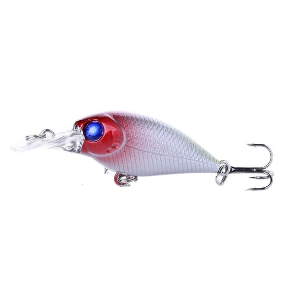 QHUDLV Micro Crankbait Treble Hooks Wobbles Jerkbait Crank bass Pike Carp