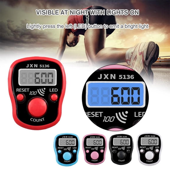 QHUDLV Mini Finger Counter LCD Electric Digital Display With Light Tally Counter Stitch Knitting Weave Sewing Marker Pray Soccer Buddha