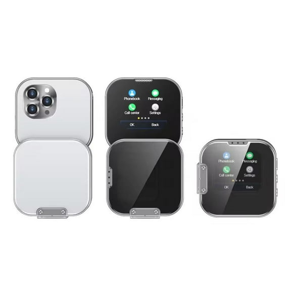 QHUDLV Mini Flip Mobile Phone,Foldable Function Mobile Phone for Kids with Rotating 1.69 Small Screen,Dual-SIM Dual Standby,HD Touch Screen Mini Smartphone with LED Flashlight & Media Player,4 colors