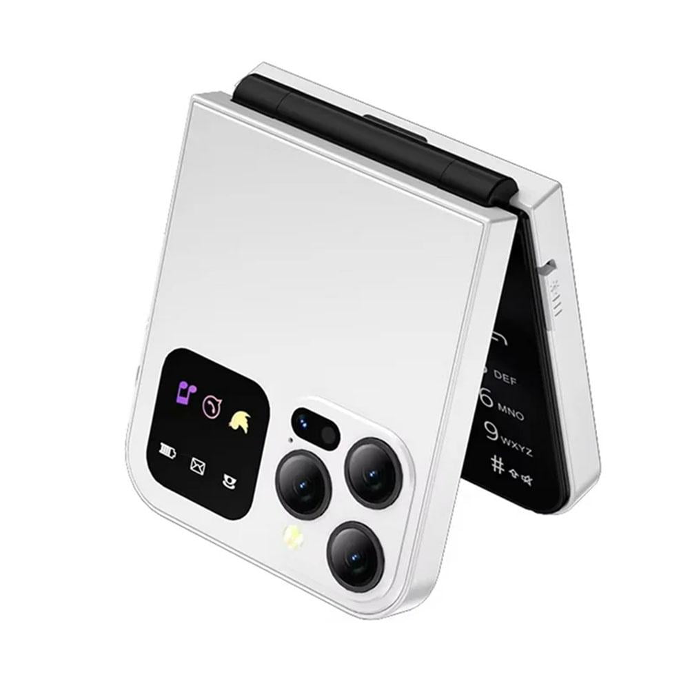 QHUDLV Mini Flip Phone, 2.4 Inch Dual SIM Foldable Phone with Type-C Charging and Dual Standby Feature