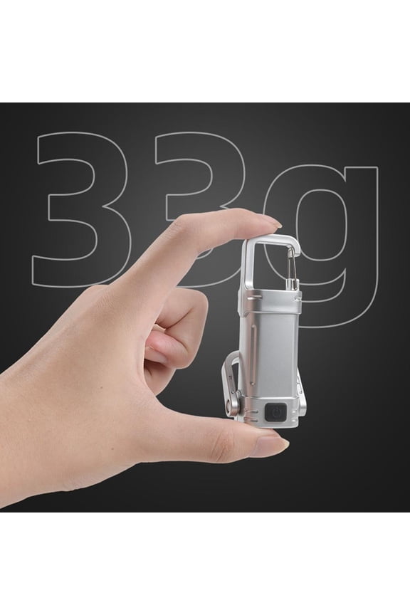 Mini Keychain Flashlight, 500 Lumens Super Bright Mini Keyring Torch Waterproof, 3 in 1 Flashlights Power Bank & Keychain, USB Rechargeable LED Keyring Torch for Outdoor, Hiking, Camping