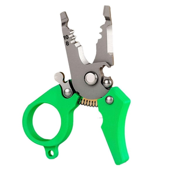 QHUDLV Mini Multi-Tool Wire Stripper, High Hardness Wire Stripper Tool, Multi-Function Pocket-Sized Splitting T-ool, Portable Mini Stripper for Home Use Terminal Crimping Trimming