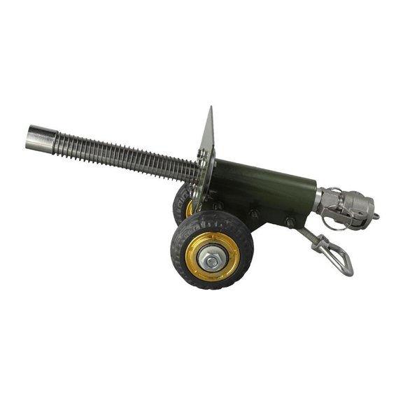 QHUDLV Mini Stainless Steel Cannon Model Spring-Powered Desktop Artillery for Military Fans Educational and Decorative Toy