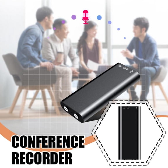 QHUDLV Mini Voice Recorder,32GB Voice Activated,Conference Recording Device