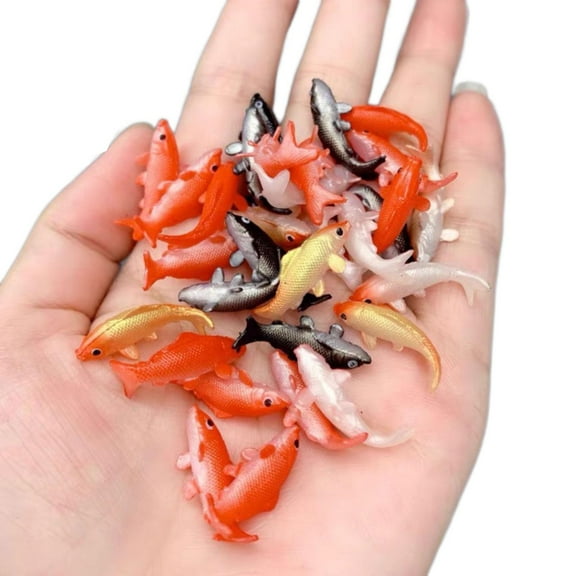 QHUDLV 10x Miniature Fish Plastic Model Dolls House Decor Toys SHIP